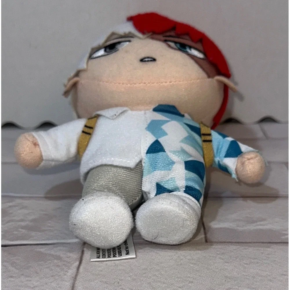 Great Eastern My Hero Academia Shoto Todoroki Plush Anime Figure Red White 6 in.